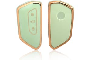 OFFCURVE Autoschlüssel Hülle Schlüsselhülle, Schlüsseltasche Autoschlüssel Schutzhülle TPU Schlüsselgehäuse 3 Tasten für VW Volkswagen Golf 8 Seat Leon Tarraco Ateca Skoda Octavia Cupra Formentor Born