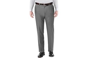 L S U Pantalon pour garçon/homme, coupe robuste, coupe généreuse, pour école/bureau, demi-élastique, grande taille, jambes longues et courtes, XS/6XL