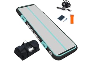 ‎BEYOND MARINA BEYOND MARINA Turnmatte Aufblasbar, Air Matte Track, Air Tracking Matte, 3m 4m 5m 6m Gymnastikmatte Tumbling Matten 10/20cm hoch mit pumpe für Zuhause, Trainingsmatte, Fitnessmatte, Yogamatte