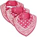 Pippi Baby-Girls Bandana Bibs Floral Scarf, Pink, One Size