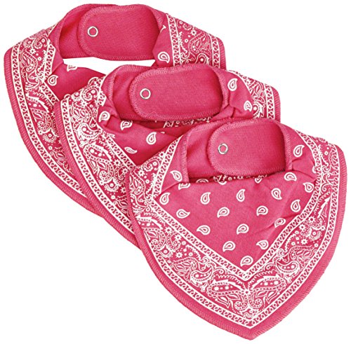 Pippi Baby-Girls Bandana Bibs Floral Scarf, Pink, One Size