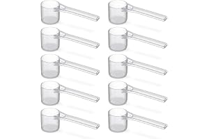 10 stycken mätskopor, set 15 ml doseringsskedar transparent mätsked | Återanvändbar scoop sked proteinpulver med skala för tvättpulver mjölkpulver bakning kreatin