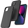 TOCOL 5 in 1 for iPhone 13 Case 6.1 Inch, with 2 Pack Tempered Glass Screen Protector + 2 Pack Camera Lens Protector, Liquid Silicone Slim Shockproof Cover [Anti-Scratch] [Drop Protection], Black