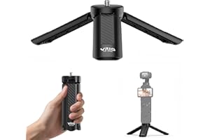 VRIG Mini-Stativ mit 1/4"-Schraube, kompakter Tischständer Halterung für Gimbal Griffstabilisator, Kamera, DJI OSMO Pocket 3/2