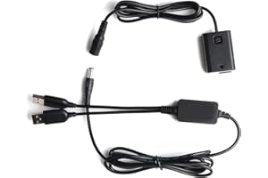 HINCORE NP-FW50 Coupler Dummy Battery, AC-PW20 Dual USB Power Supply Kit for Sony NEX-3 Series, NEX-5N / 5R / 5C / 5T Series, NEX-6 Series, NEX-7 Series, a5000, a6300, a6000, A33, DSC-RX10 RX10 II