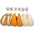 YouBella Jewellery Gifts Stylish Latest Western Ear rings Gold Plated Combo of Studs and Hoops Earrings Set for Girls and Women (Multi-Color) (YBEAR_32937)