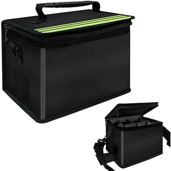 Ebike Battery Bag, 8 Layers Fireproof Battery Bag up to 1400°C, Lipo
