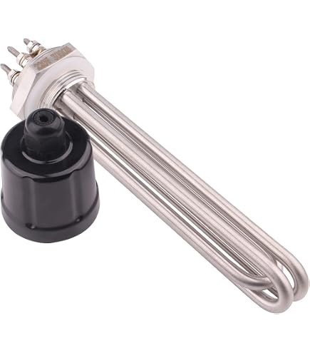 Heizelement Edelstahl 1,25 Zoll (DN32) – 24V 600W, Mit Messingflansch & Silikonring, Für Warmwasser & PV