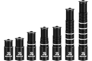 AEYINO Bike Stem Riser Extender MTB, 1-1/8" 28.6mm Bike Fork Stem, Hand Up Adapter Bicycle Fork Aluminum Adapter for Mountain Bike, Road Bicycles, MTB, BMX 70/80/100/115/120/135/155/165/180/200/210 mm