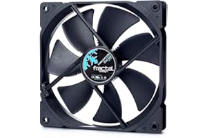 Fractal Design Dynamic X2 GP,14 PWM Ventilador de computadora, Optimizado para una alta ventilación – 140 mm – 1000RPM – FDB,Rodamientos, Puntales con forma aerodinámica – Negro Edition (Single)