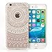 Produktbild Yousave Accessories iPhone 6S / 6 Hülle Klare TPU Gel Hülle mit Weiß Mandala Aufgedrucktem Muster