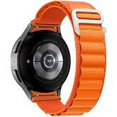 Microsonic Samsung Galaxy Watch 6 Classic 47mm i&ccedil;in Kordon Alpine Loop Turuncu [Galaxy Watch 6 Classic 47mm ile Uyumlu Kordon