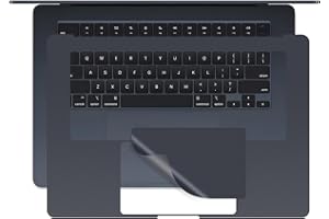 CaseBuy Full Body Keyboard Palm Rest Protector Cover for 2023 MacBook Air 15 inch M2 Chip A2941 Anti-Strach Wrist Rest Decal Sticker Skin for MacBook Air 15" -Midnight
