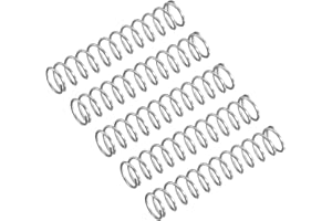 QUARKZMAN 5 Pezzi Compressione Molla, 304 Acciaio Inossidabile Molle a Pressione, 3mm OD, 0,3mm Filo Dimensione, 15mm Libero Lunghezza, Argento Tono