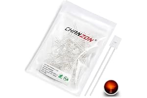 ‎CHANZON Chanzon 100 Stück 2x5x7 Orange LED-Dioden lichter (Quadrat klare transparente Linse DC 2V 20mA) Glühbirne Lampen Elektronikkomponenten Anzeige Leuchtdioden
