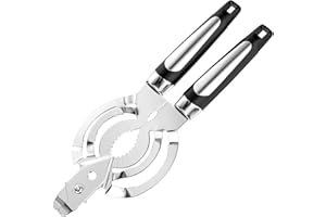 FEBBYA Ouvre-Bocal Facile à Utiliser,Multifonction 4 en 1 Ouvre-Boîte Ergonomique Ouvre-Bouteille pour un Séchage Facile, Ouvre Boite de Conserve et Bocal pour Couvercles de Canettes