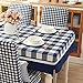 Produktbild Bbdsj Home tischdecke,Moderne familie karierten tischdecke,Blaue tischtuch,Tv-schrank Tischtuch-A 137x70cm(54x28inch)