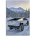 Car Poster Tesla Cybertruck in The Snow-1 Poster Decorative Painting Canvas Wall Posters And Art Picture Print Modern Family Bedroom Decor Posters 12x18inch(30x45cm)