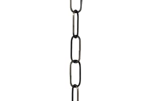 ElekTek 2 m pack antik mässing rustik öppen länkkedja för ljuskrona och belysning medium 38 mm x 15 mm