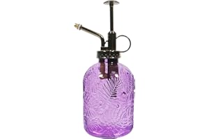 QAZIUY Glass Plant Mister Plant Mister Spray Bottle,7.6inch Spritzer Water Spray Bottle with Top Pump,Small Plant Sprayer Mister for Indoor Outdoor House Plant(Purple)