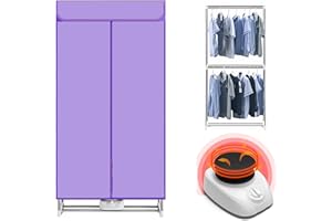 AMZTEMU Secadoras portatiles, Mini secadora de ropa portatil, Secadora bomba de calor, Tendederos electricos -EU plug(1000W)