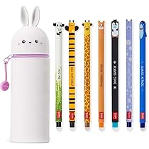 Lot De 8 Stylos Gel Effaçables - Pointe 0,7 Mm - Motifs Animaux - Encre Thermosensible - Idée Cadeau