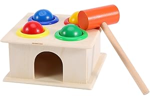 Zerodis Banc À Marteler Jouet en Bois Banc À Marteler avec Mini Maillet Jouet Éducatif Jeu de Bureau Anniversaire Cadeau Noël pour Filles Garçons 3-6 Ans