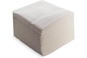 MORIGAMI 30 x 30 cm vita pappersservetter, 100 stycken, 2 lager, släta med kappa, hög absorption, engångsartiklar för gästfrihet, restauranger, evenemang och catering