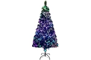vidaXL Árbol de Navidad Artificial con Soporte Tradicional Decoración Adornos Festivos Navideño Realista Interior Exterior Verde Fibra Óptica 120 cm