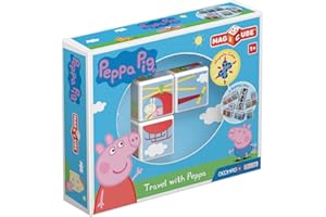 GEOMAG Magicube Peppa Pig Travel with Peppa - 3 cubes - Construction Game with Magnetic Cubes