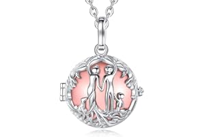 CELESTIA Llamador de Angeles Embarazada Collar Arbol de la Vida Regalos para Embarazadas Futuras Mamas Largo Cadenas 114CM