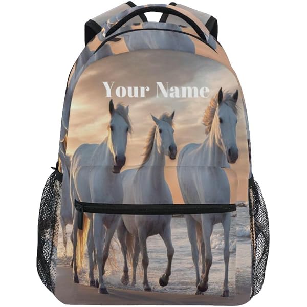 Sac à Dos École Enfant Motif Cheval Tournesol - Léger, Spacieux, Pour école Primaire Et Collège