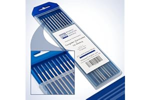 MIDWEST TUNGSTEN SERVICE Elettrodi di tungsteno 1,6 mm x 175 mm per saldatura TIG 2% lanthanated (blu, WL20) confezione da 10