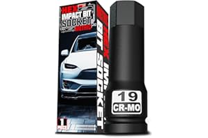 KIRXST Juego de Llaves de Impacto Hexagonales de 1/2", Allen de Impacto de H19 (19 mm), para Carpintería, Reparaciones Mecánicas y de Automoción