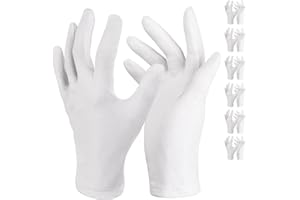 Donfri Gants en coton Blanc Gants de travail Mince 3 paires Gants de protection Gants hydratants pour mains sèches, beauté