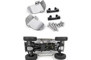 ZUOLAN XUNJIAJIE Stainless Steel Front & Rear Axle Protective Plate for Axial SCX24 AXI90081 Upgrades Accessories 1:24 RC Crawler Car