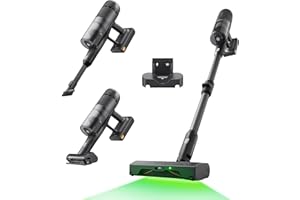 roborock H60 Ultra Aspiradora Sin Cable, Succión 210AW, Autonomía 90 min, Tubo Flexible 90°, Detección Polvo LED, Cepillo Anti-Enredos para Alfombras, Suelos y Pelo de Mascotas