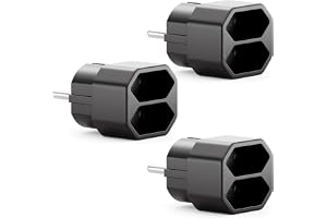 deleyCON Grenkontakt 2x Euro-Uttag 2,5A 1100W, 3 Stycken