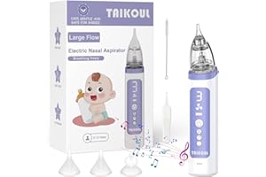 TAIKOUL Mouche Bebe,Electrique Bébé Mouche,Nasal Aspirator avec Musique et Lumière,Suceur de Morve pour Nouveau-nés/tout-petits avec Tondeuse à griffes pour chien - Silencieuse (Violet-1)