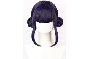 YEESHEDO Costume de chasseur de démons Rumi Cosplay Perruque anime Zoey Mira Perruque de cheveux longs raides Accessoires pour femme (noir/violet – Zoey)