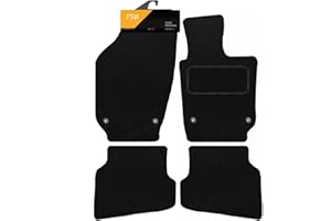 FSW - Car Floor Mats For Volkswagen Polo Mk4 2009-2018 - Tailored Mats - Black Carpet - Anti Slip Mat - Non Slip, Fitted With Clips & Granulated Backing