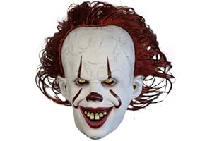 SHIFANQI Scary Clown Latex Mask Joker Scary Creepy Halloween Costume Props Cosplay Face Mask for Adults, Kids