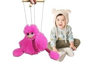 Geteawily Ostrich Puppet On Strings - Handmade Ostrich Marionette Puppets String Doll - Funny Interactive Bird Puppet - Parent Child Interactive Educational Props For Children Kids