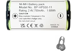 Aousavo BP-HP550-11 - Batteria di ricambio compatibile con MDR-RF811RK, MDR-RF855RK, MDR-RF810R, MDR-RF811R, MDR-RF4000, MDR-IF245RK, MDR-PF970RKWireless Cuffie Bluetooth