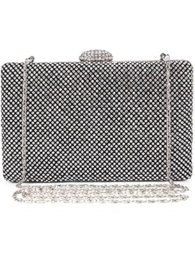 Damen Glittery Diamond Abend Handtaschen Abendessen Taschen Hard Shell Clutches Frauen für Nachtclub Parteien...