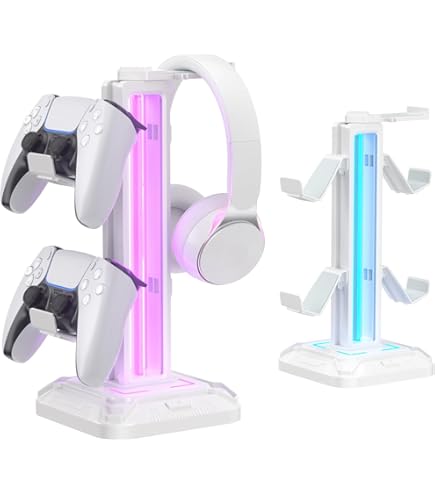 KALAHOL RGB Headset Halterung - Kopfhörerständer Mit USB Ports & LED Beleuchtung