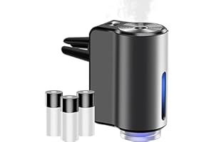 GOMETY Deodorante per auto, 3 modalità, per auto, diffusore di aromi per auto, a ultrasuoni, automatico (nero)