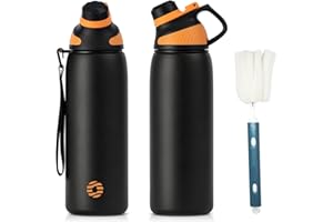 Fjbottle Borraccia Termica con Tappo magnetico 1L, 800ml, 600ml, 400ml Bottiglia Termica per Bambini - Senza BPA/Senza Perdite Borracce acciaio inox per Scuola, Sport, Palestra, Ciclismo