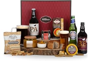 Hay Hampers Beer Gifts & Pork Pie Hamper - Craft Beer Gift Set, Xmas Gifts for Women & Men, Christmas Hamper Gift for Couples & Parents