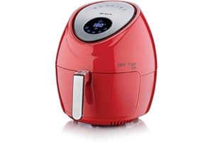Ariete 4618 Airy Fryer XXL - Friggitrice ad Aria - Frigge 2,5 kg di Patatine Fritte - 5.5 Litri - Cottura Senza Olio e Grassi - 1800 Watt - Rosso